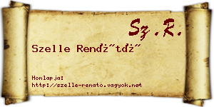 Szelle Renátó névjegykártya