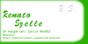 renato szelle business card